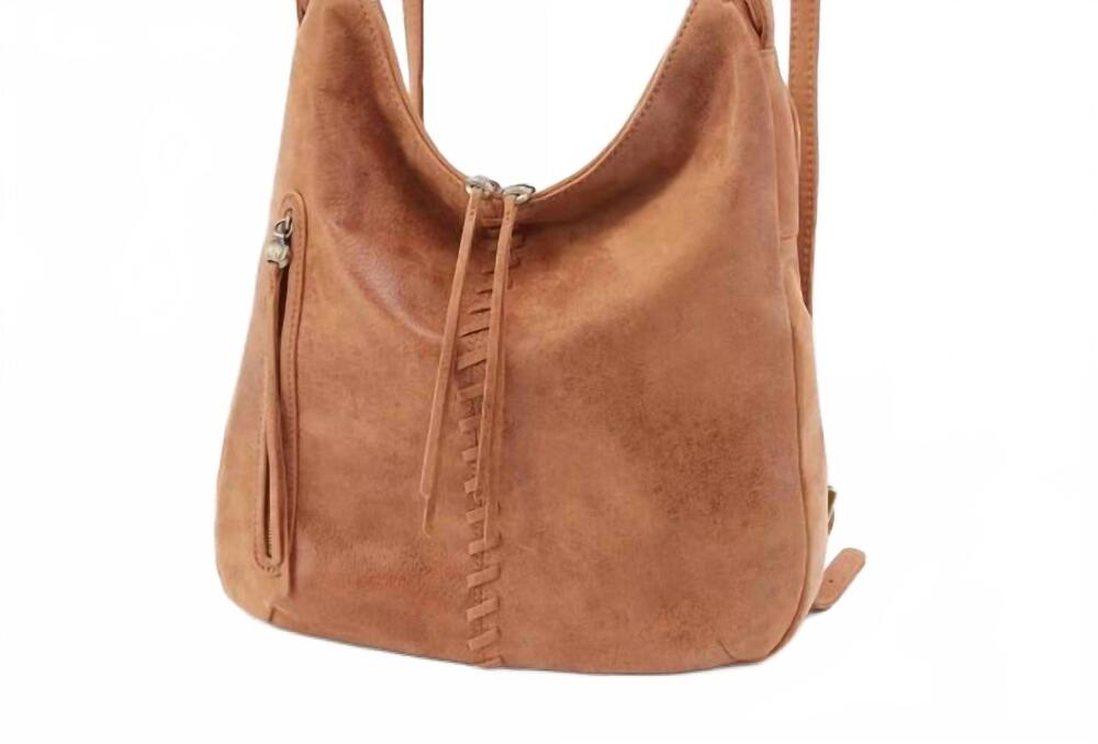NEW HOBO women's merrin convertible backpack in whiskey